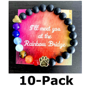 "Over The Rainbow Bridge" Friends & Family 10-Pack (Black Agate)