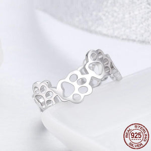 "Forever Walking By My Side" Sterling Silver Ring