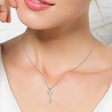 Load image into Gallery viewer, &quot;Love You Forever&quot; Sterling Silver Key Necklace