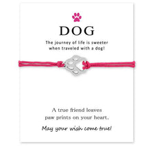 Load image into Gallery viewer, &quot;Wish Upon a Paw&quot; Black, Pink &amp; Blue Bracelet Trio