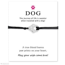 Load image into Gallery viewer, &quot;Wish Upon a Paw&quot; Black, Pink &amp; Blue Bracelet Trio