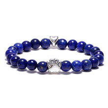 Load image into Gallery viewer, &quot;Forever In My Heart&quot; Lapis Bead Bracelet (Heart Charm)