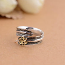 Load image into Gallery viewer, &quot;All Dogs Go To Heaven&quot; Sterling Silver Angel Feather Ring