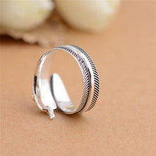 Load image into Gallery viewer, &quot;All Dogs Go To Heaven&quot; Sterling Silver Angel Feather Ring